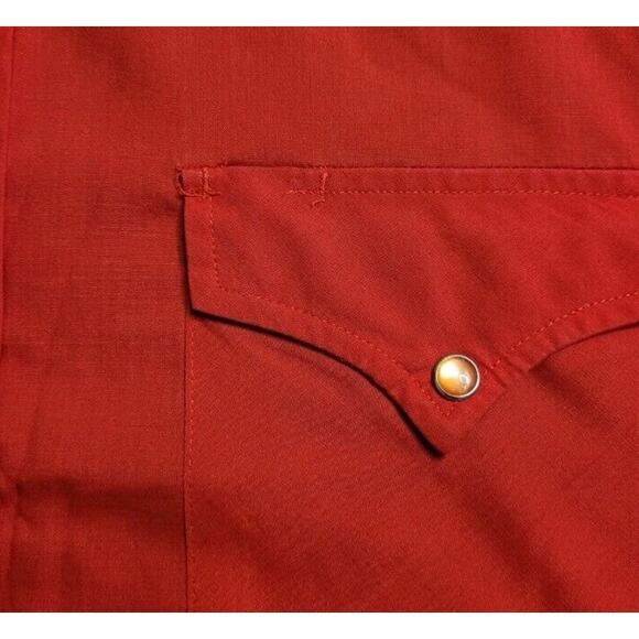Ely Cattleman Red Pearl Snap Western Shirt M (15-33) – Flaw at Hem – EUC - Picture 7 of 9